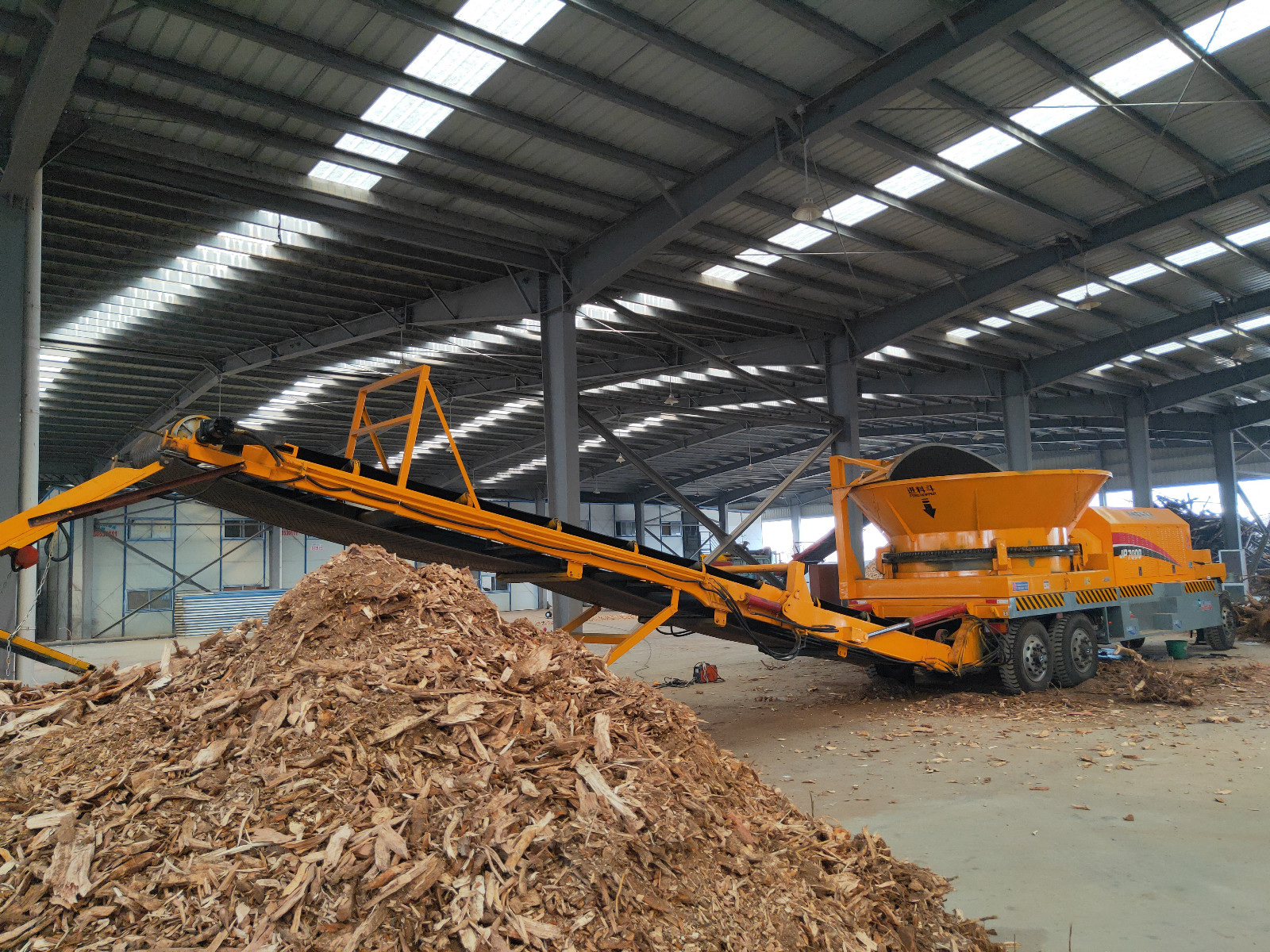 JP7000 Horizontal Grinder Diesel Drive Heavy Duty Biomass Processing Site