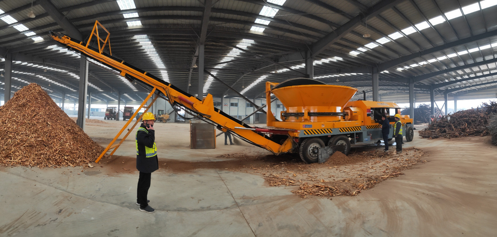 JP7000 Horizontal Grinder Diesel Drive Heavy Duty Biomass Processing Site