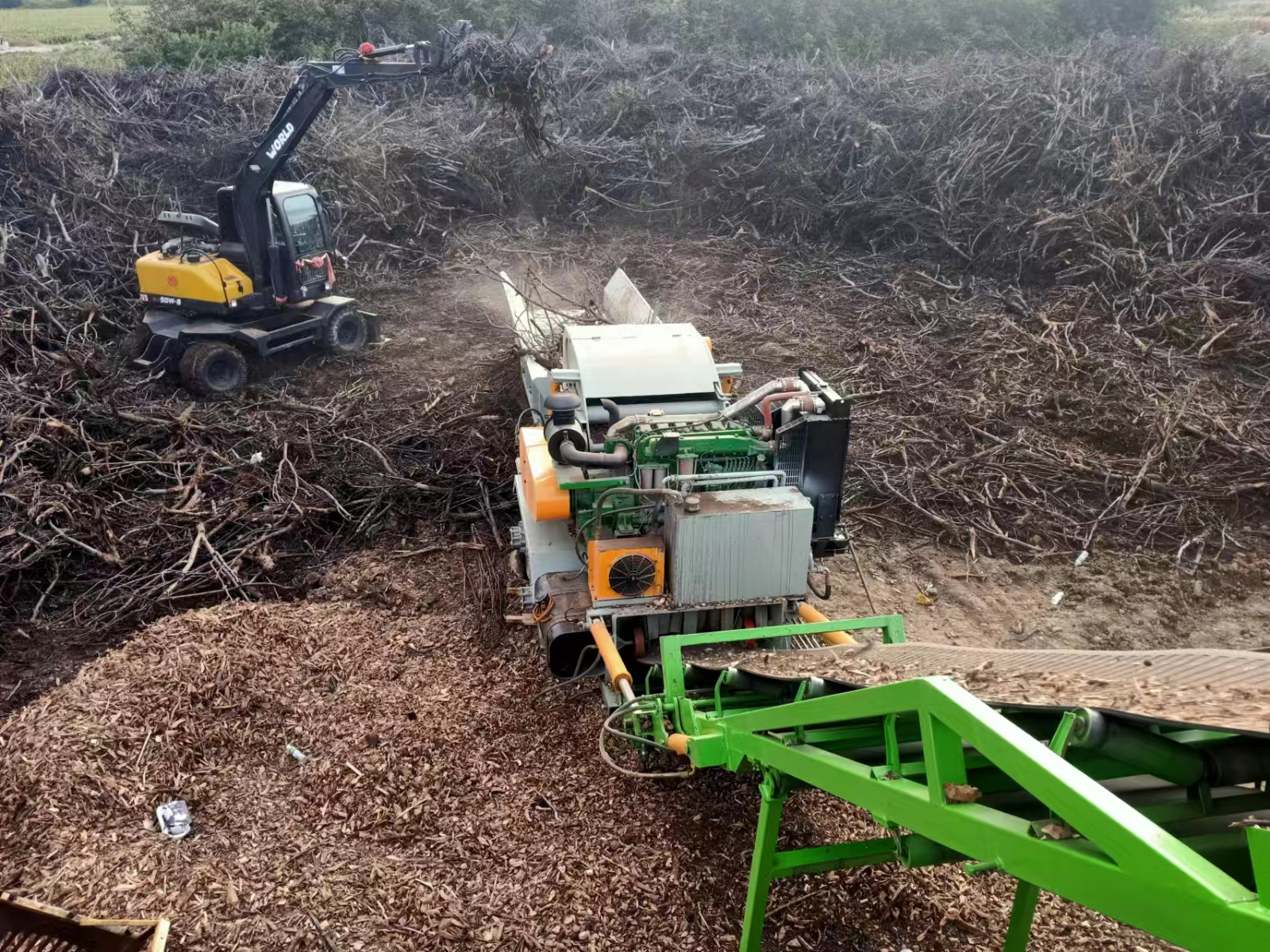 Tree Branch Processing Solution with JP1300, JP1400, JP1600 and JP2000 Horizontal Grinders